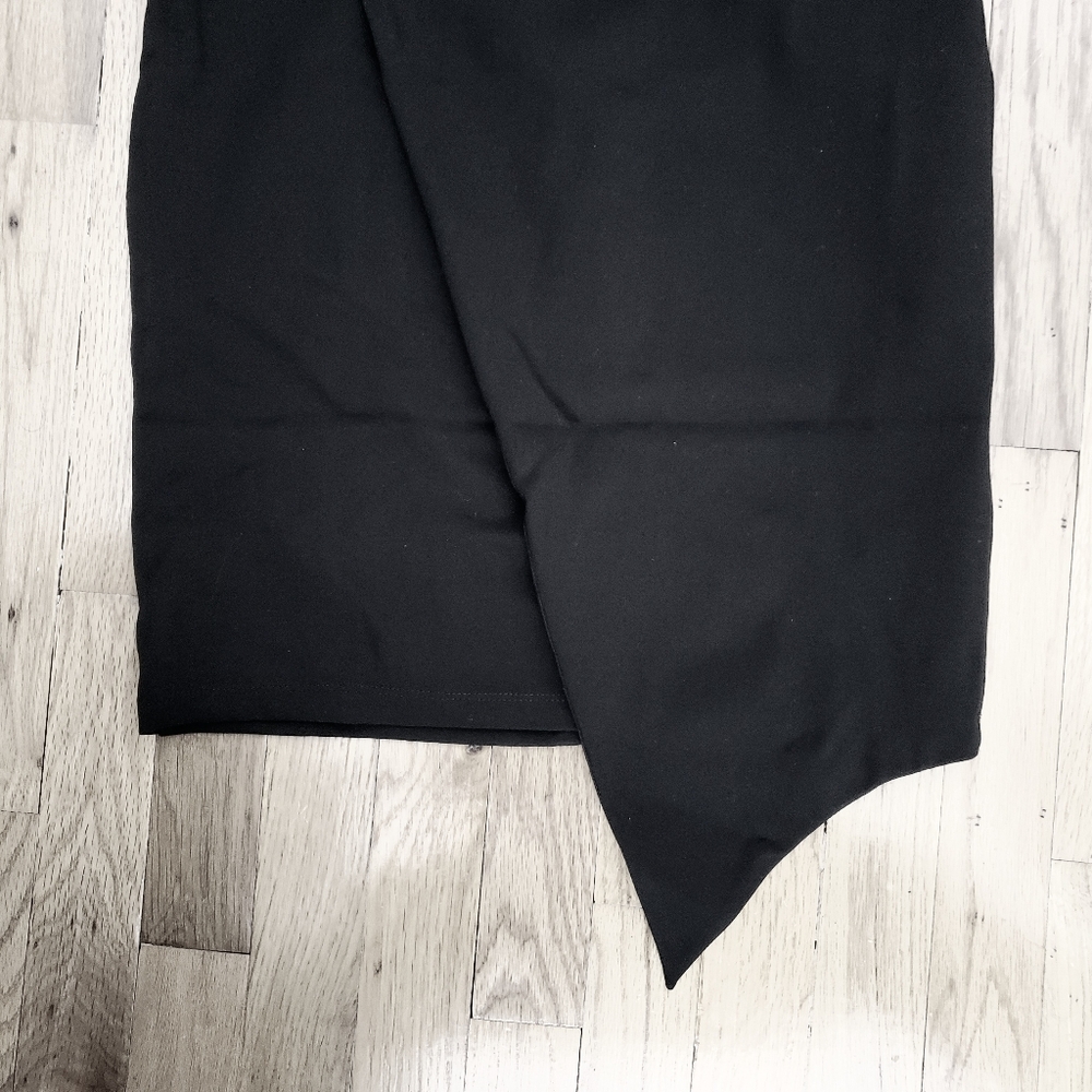 Love by Design Chic Asymmetrical Black Strapless Mini Dress - Picture 7 of 9